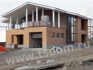 Строительство коттеджа в Лен области по проекту